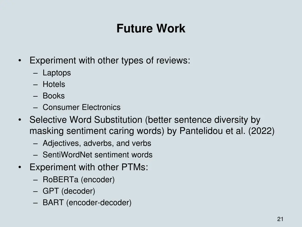 future work