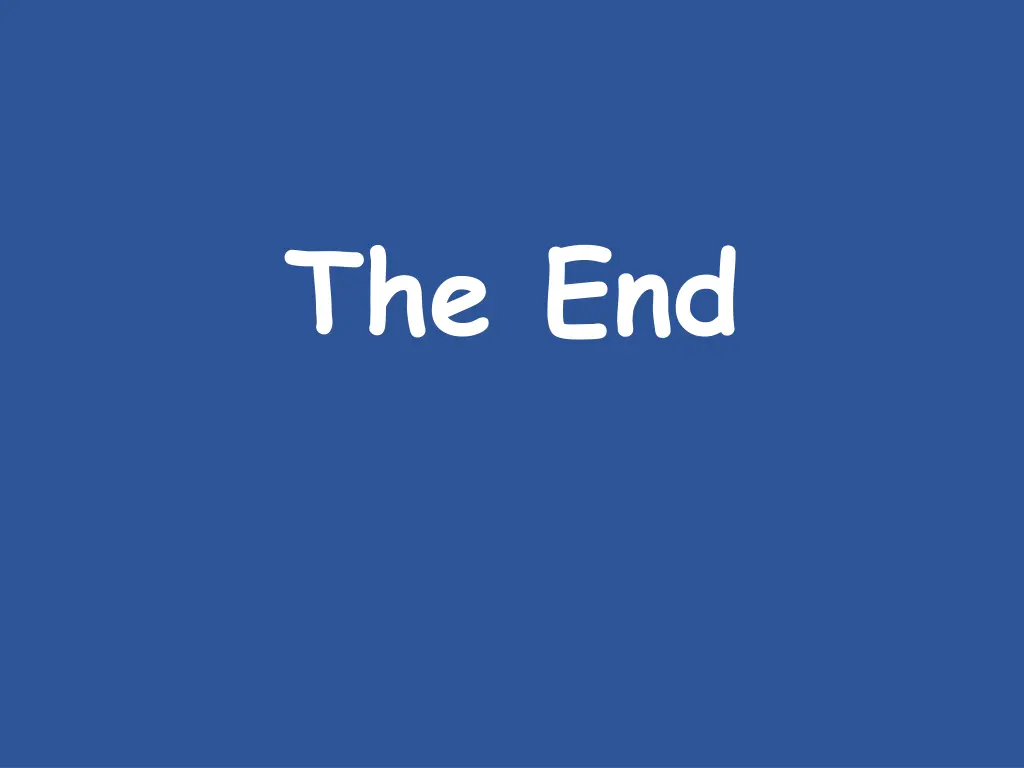 the end