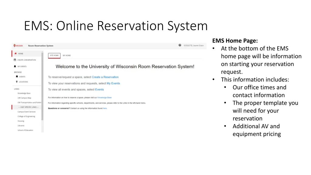 ems online reservation system