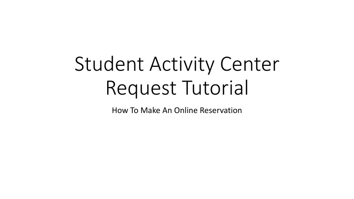 student activity center request tutorial