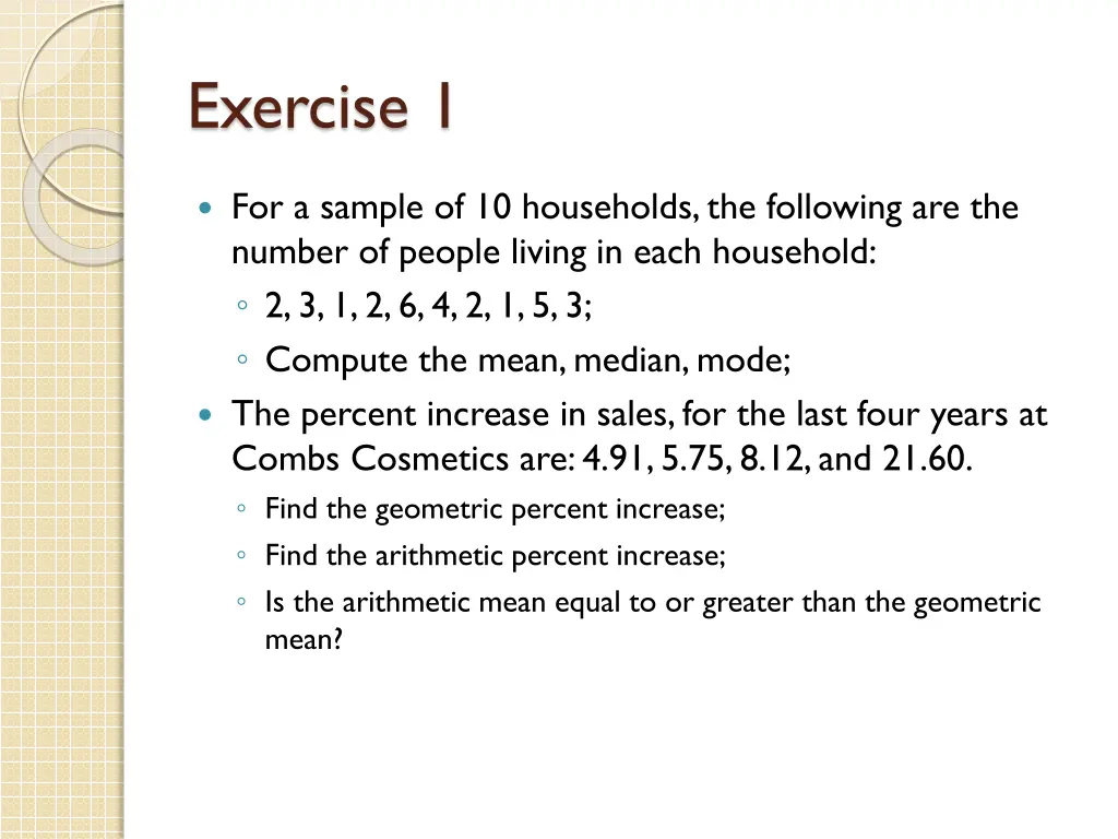 exercise 1