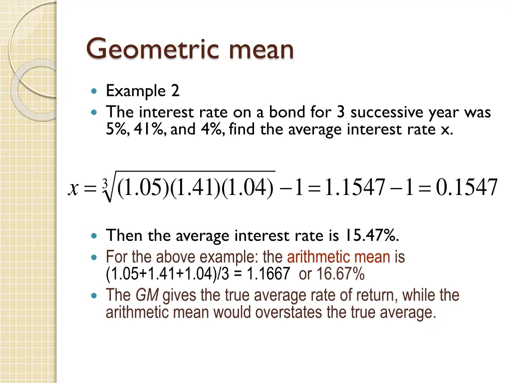 geometric mean 1