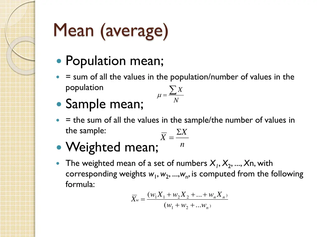 mean average