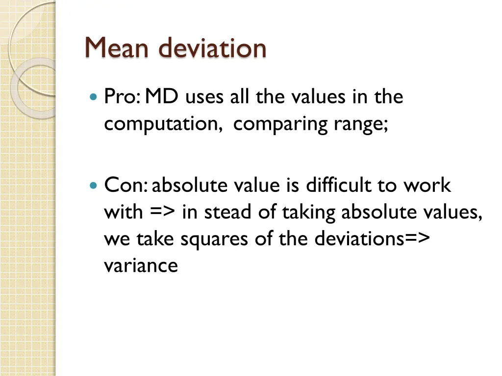 mean deviation 1