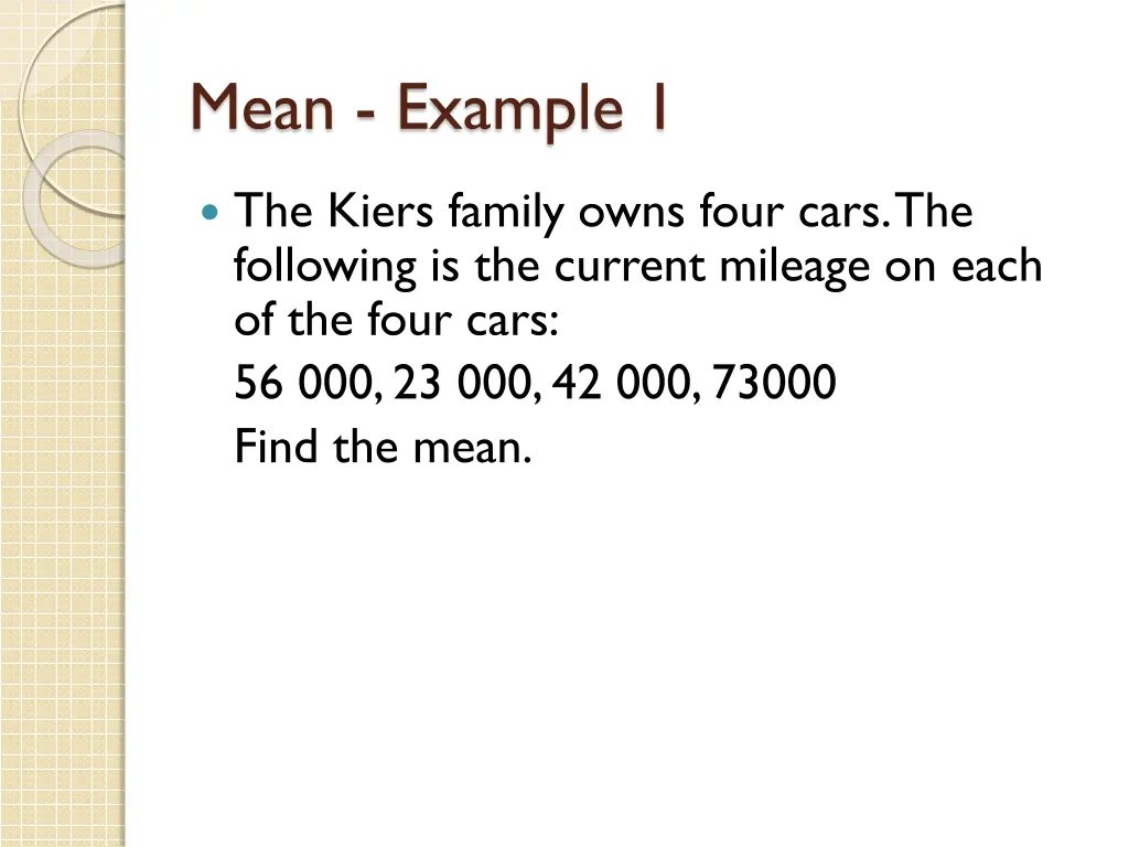mean example 1