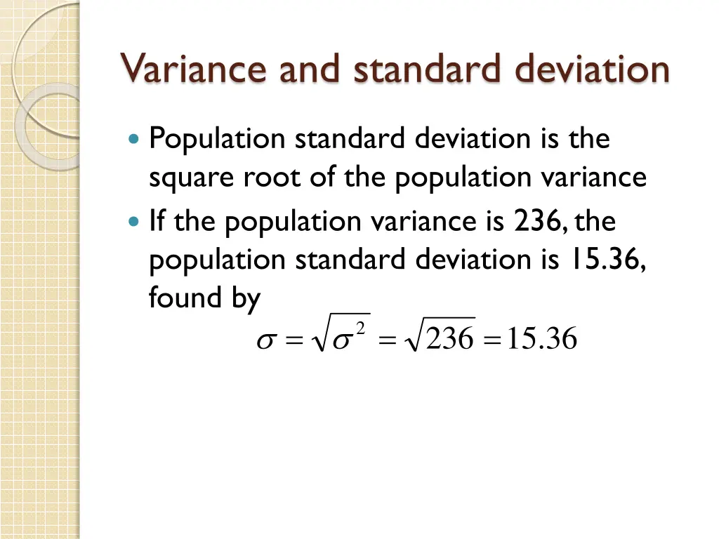 variance and standard deviation 1