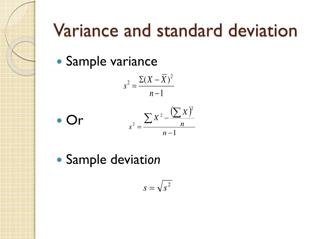 variance and standard deviation 2