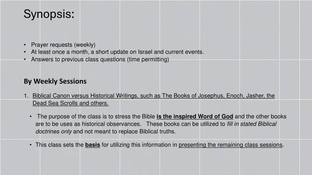 synopsis