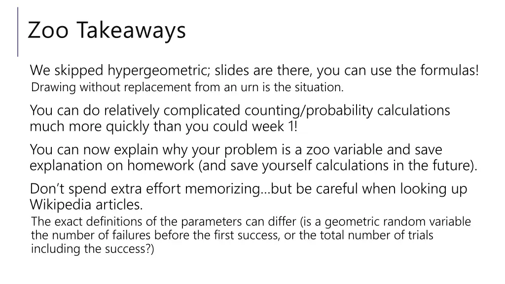 zoo takeaways