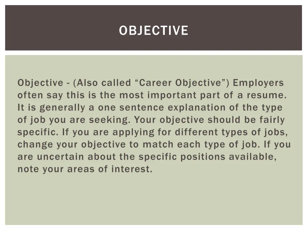 objective