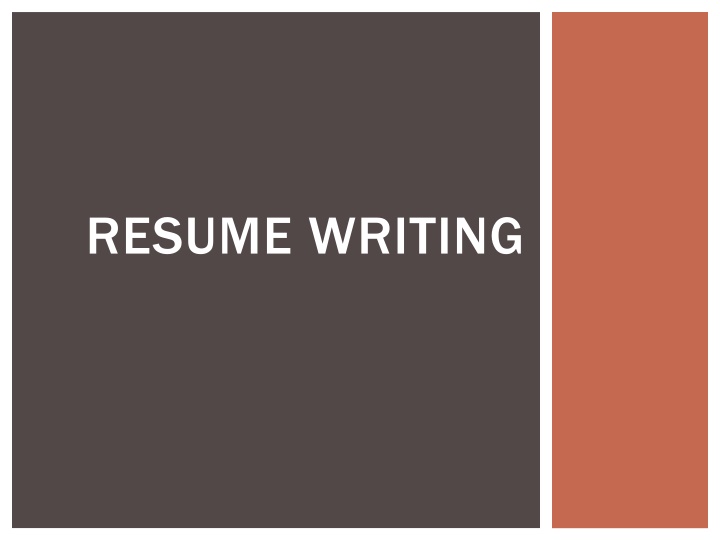 resume writing