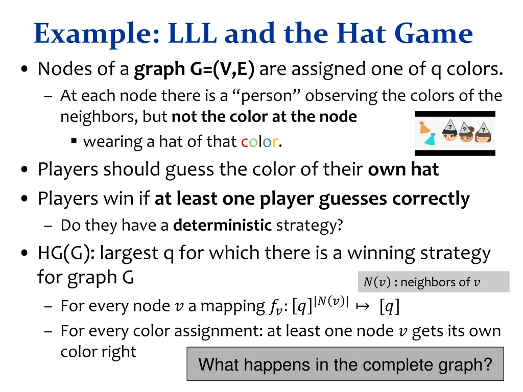 example lll and the hat game