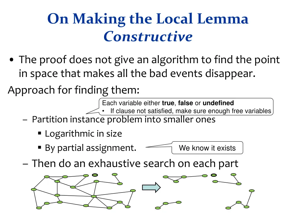 on making the local lemma constructive