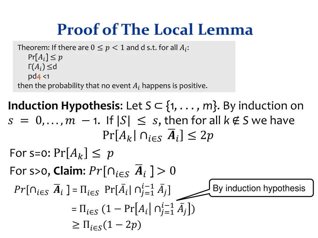 proof of the local lemma