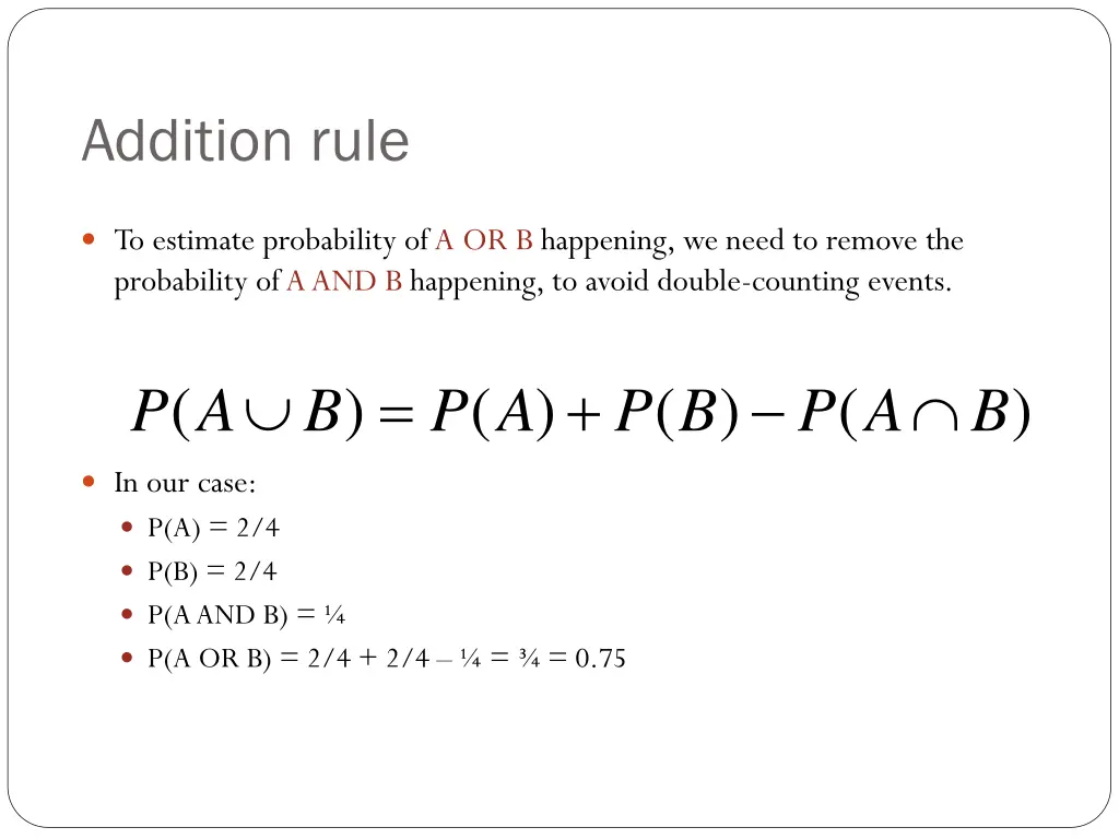addition rule