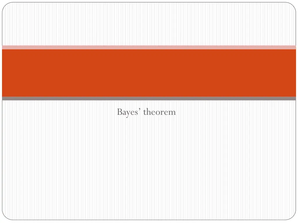 bayes theorem