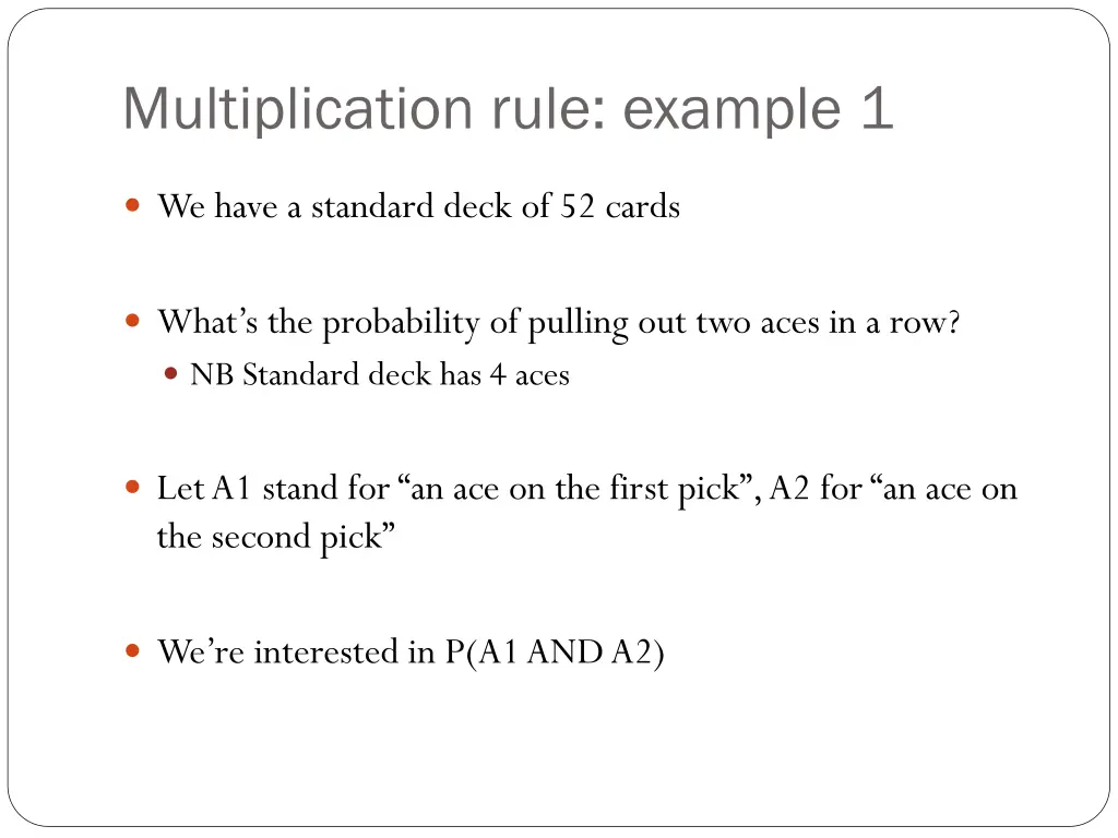multiplication rule example 1