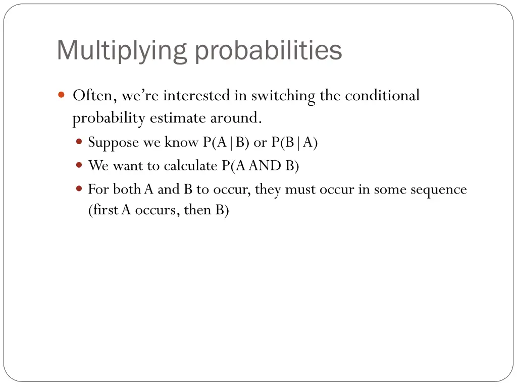 multiplying probabilities