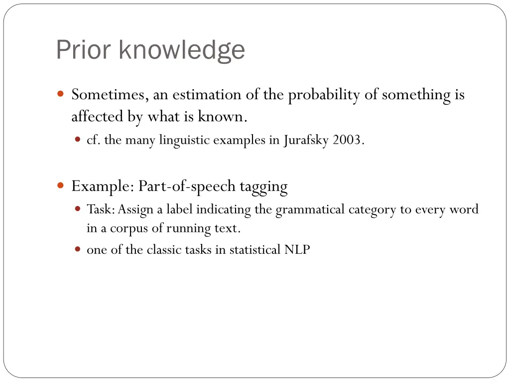 prior knowledge