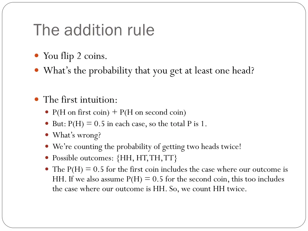 the addition rule 1