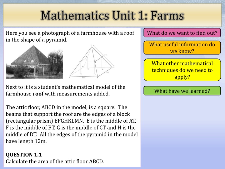 mathematics unit 1 farms