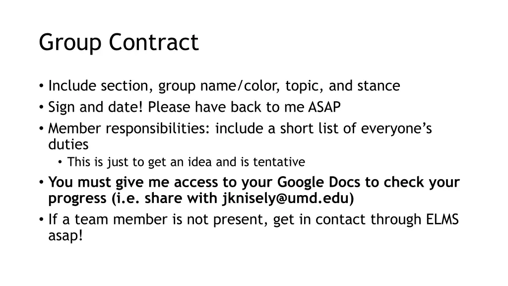 group contract
