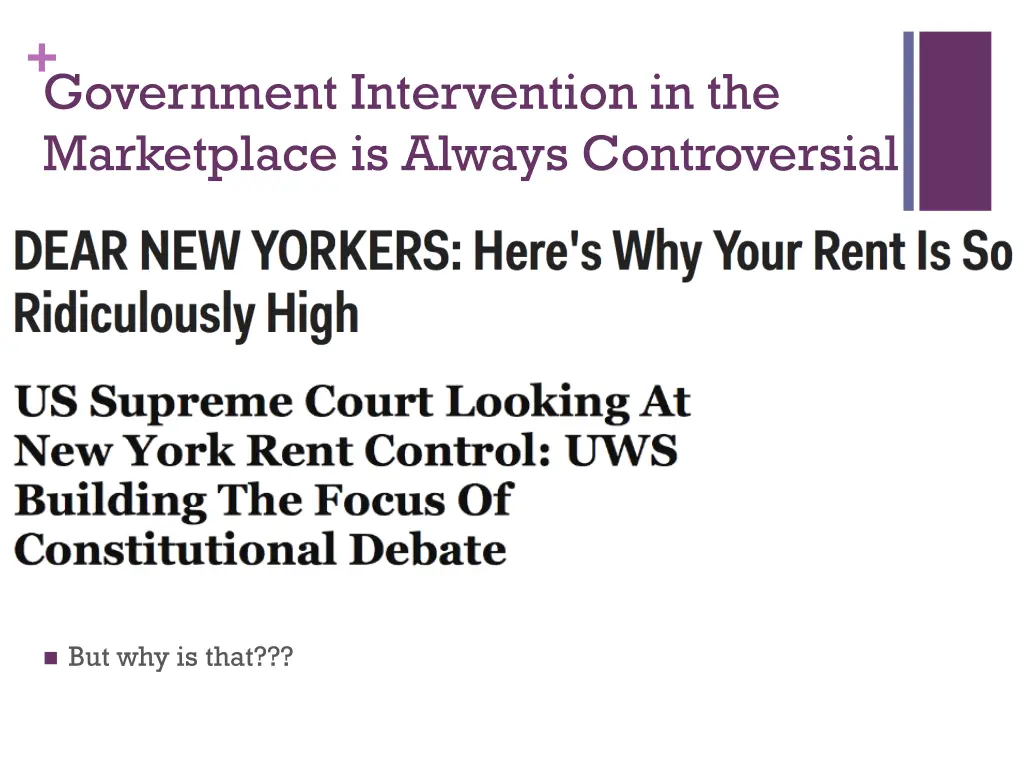 government intervention in the marketplace