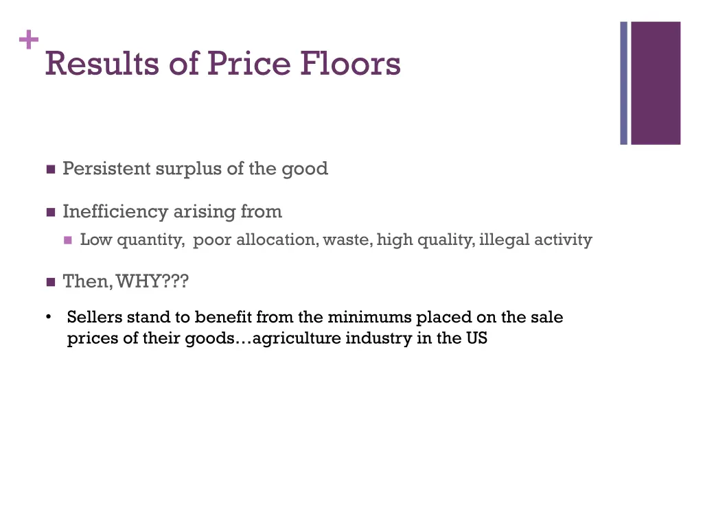 results of price floors