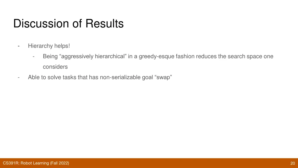 discussion of results