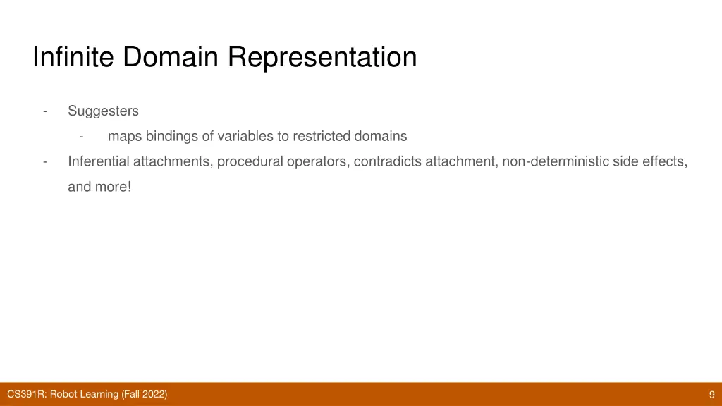infinite domain representation