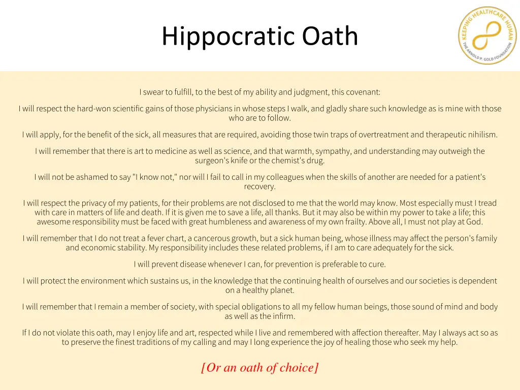 hippocratic oath