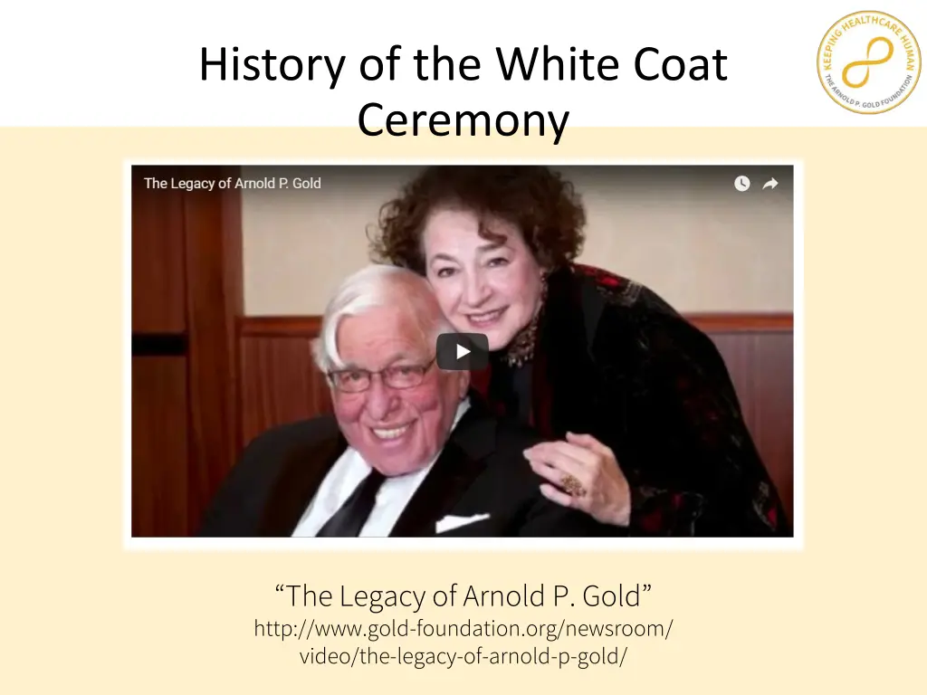 history of the white coat ceremony 1