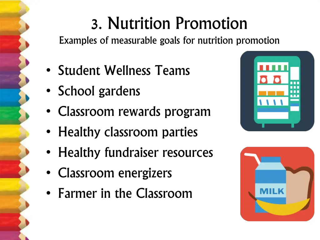 3 nutrition promotion examples of measurable