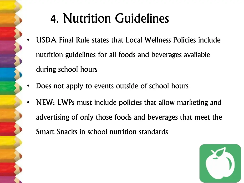4 nutrition guidelines