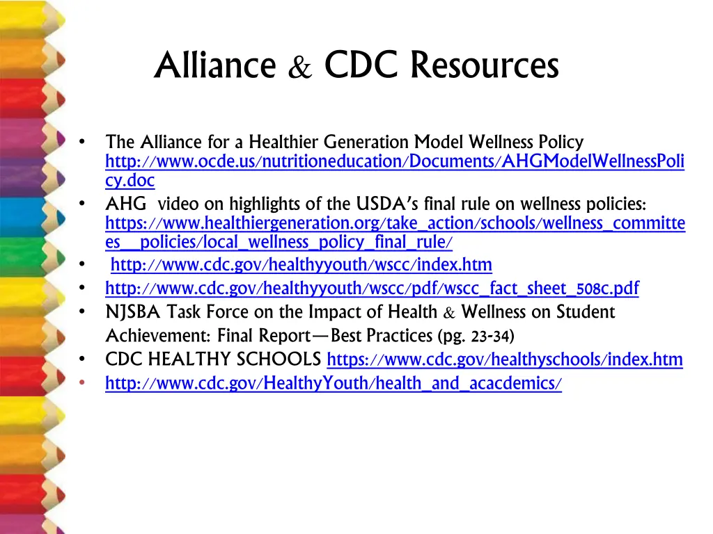 alliance cdc resources