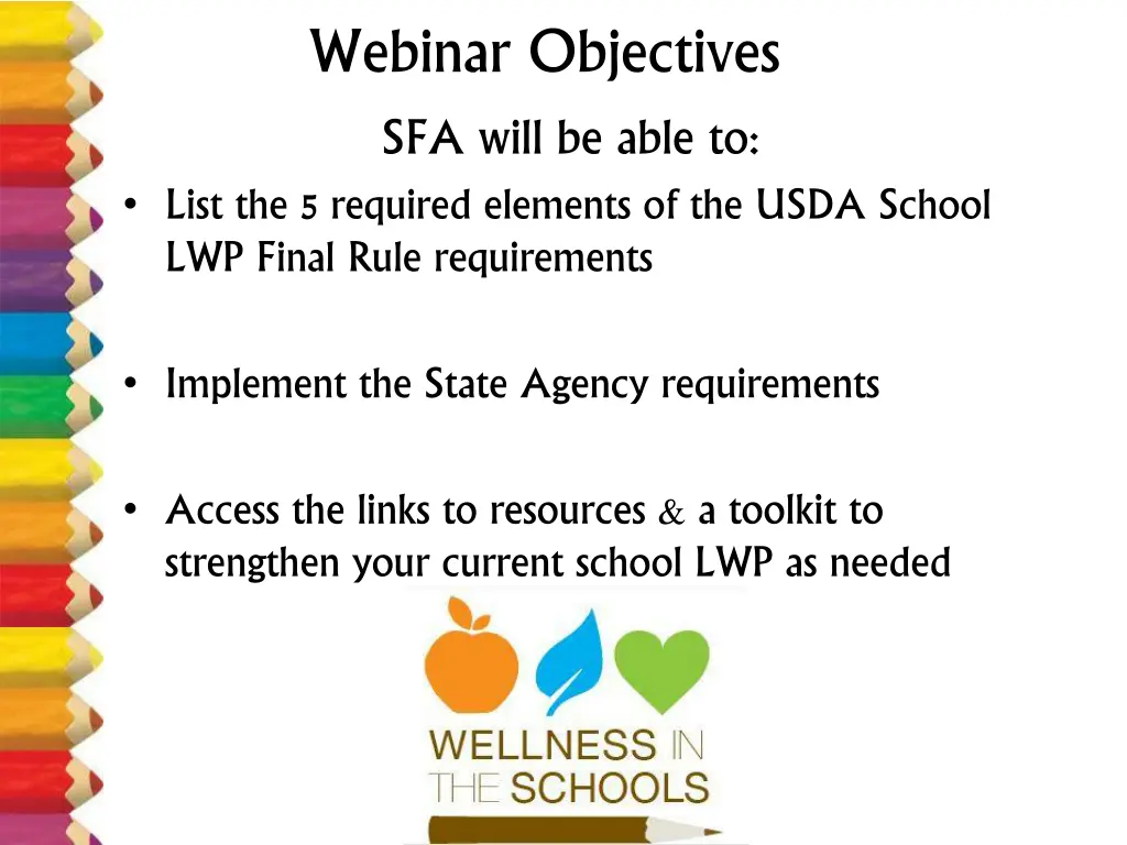 webinar objectives