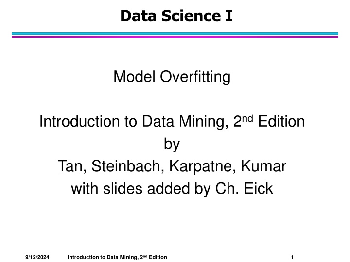 data science i