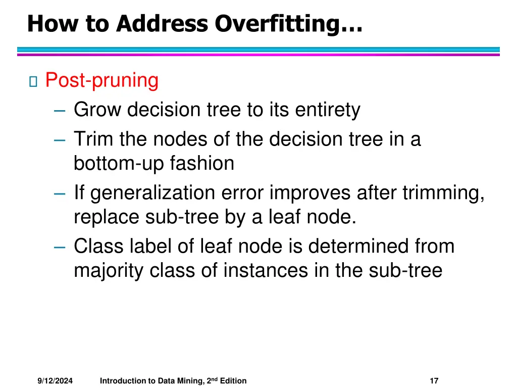 how to address overfitting 1