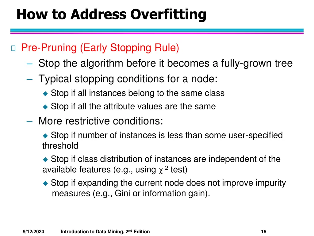 how to address overfitting