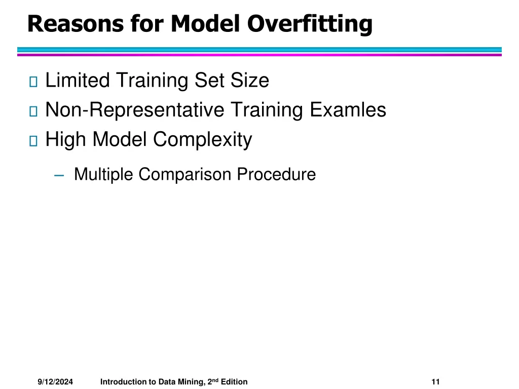 reasons for model overfitting