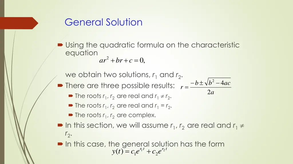 general solution