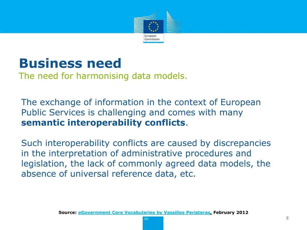business need the need for harmonising data models