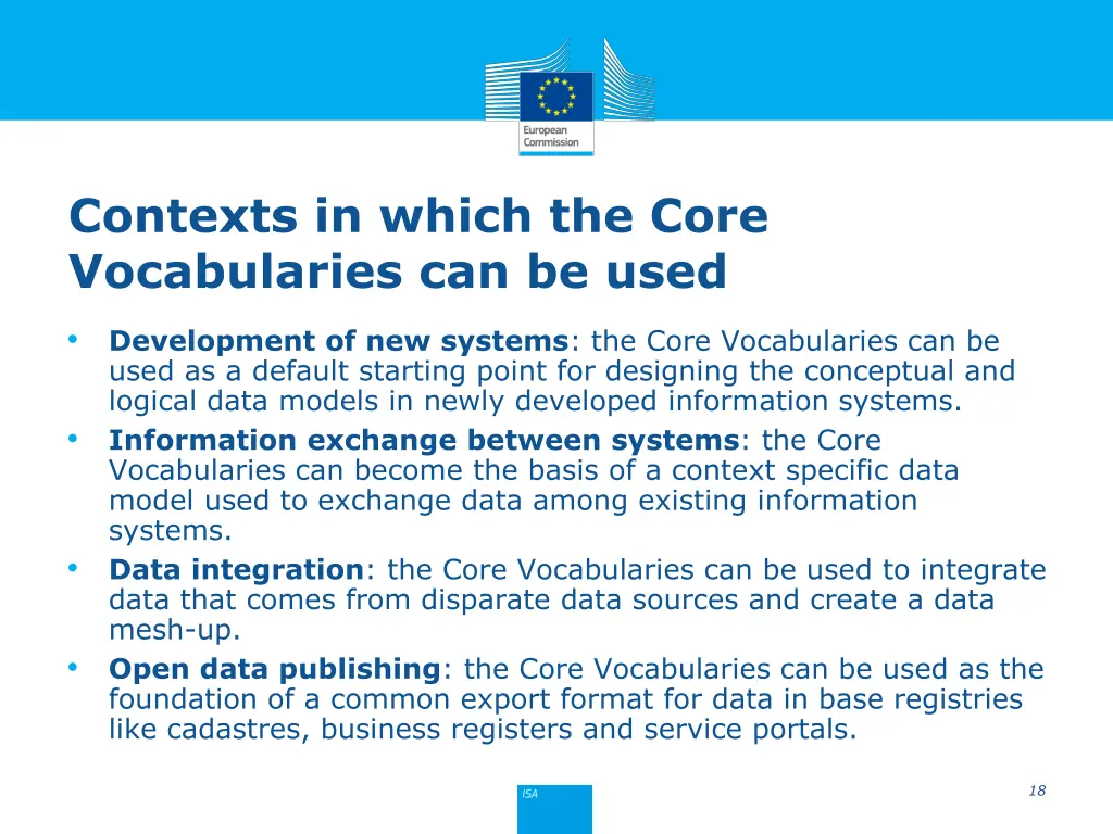 contexts in which the core vocabularies