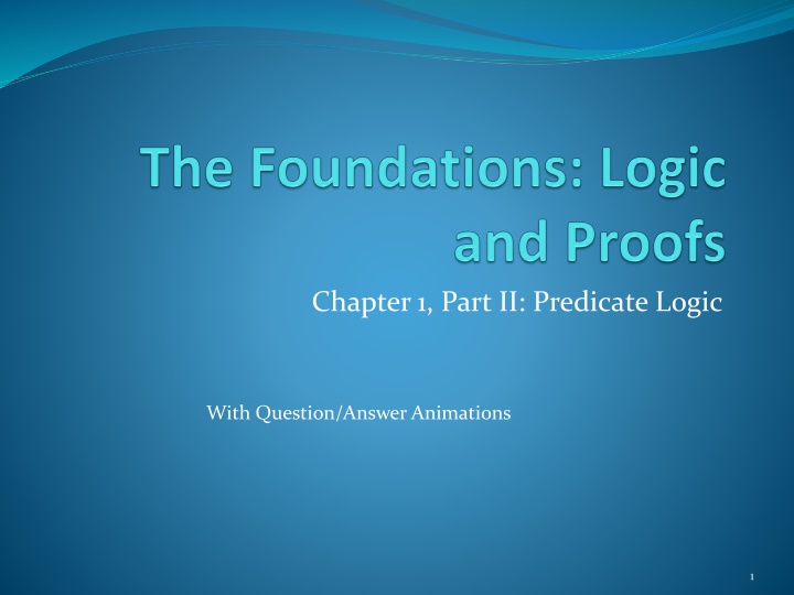 chapter 1 part ii predicate logic