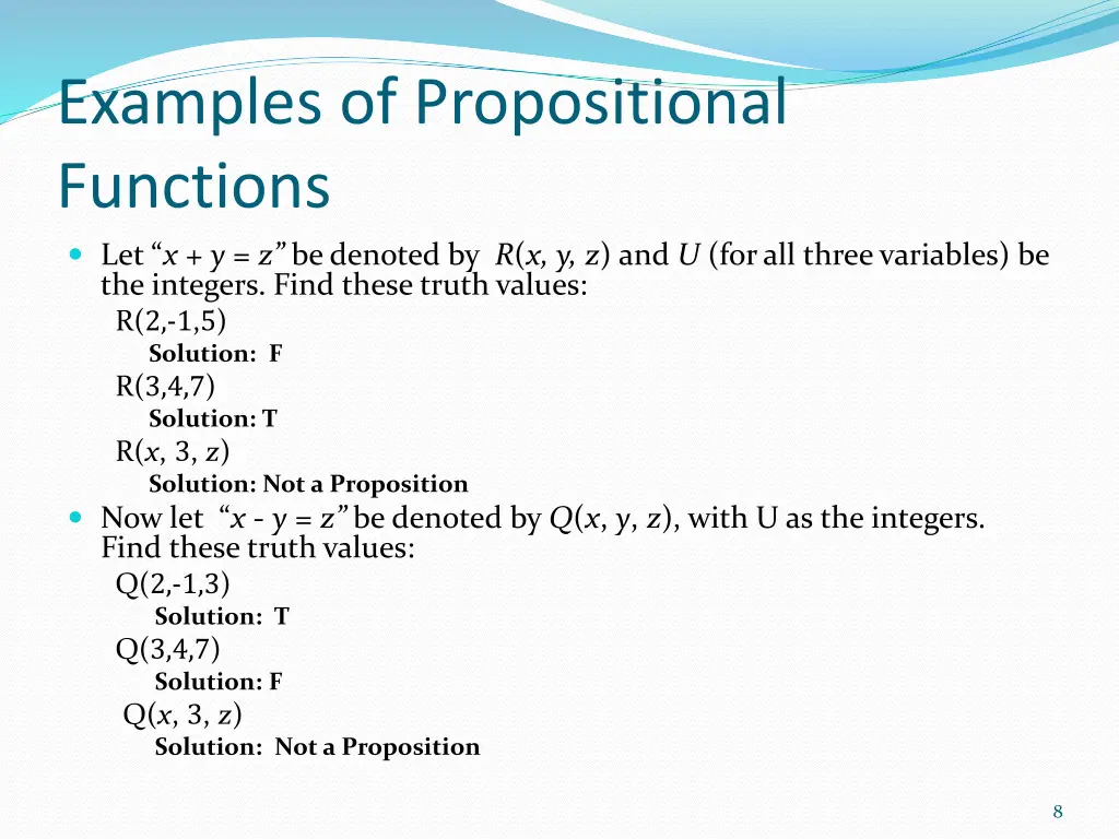 examples of propositional functions
