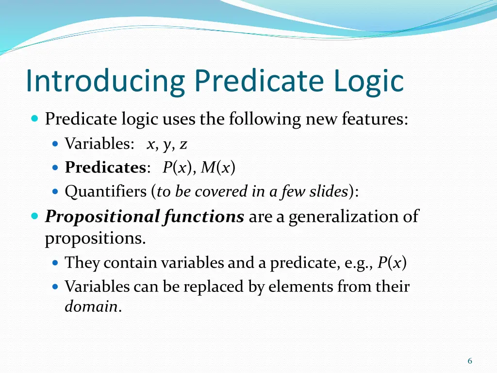 introducing predicate logic