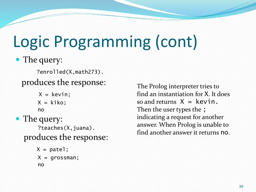 logic programming cont 1