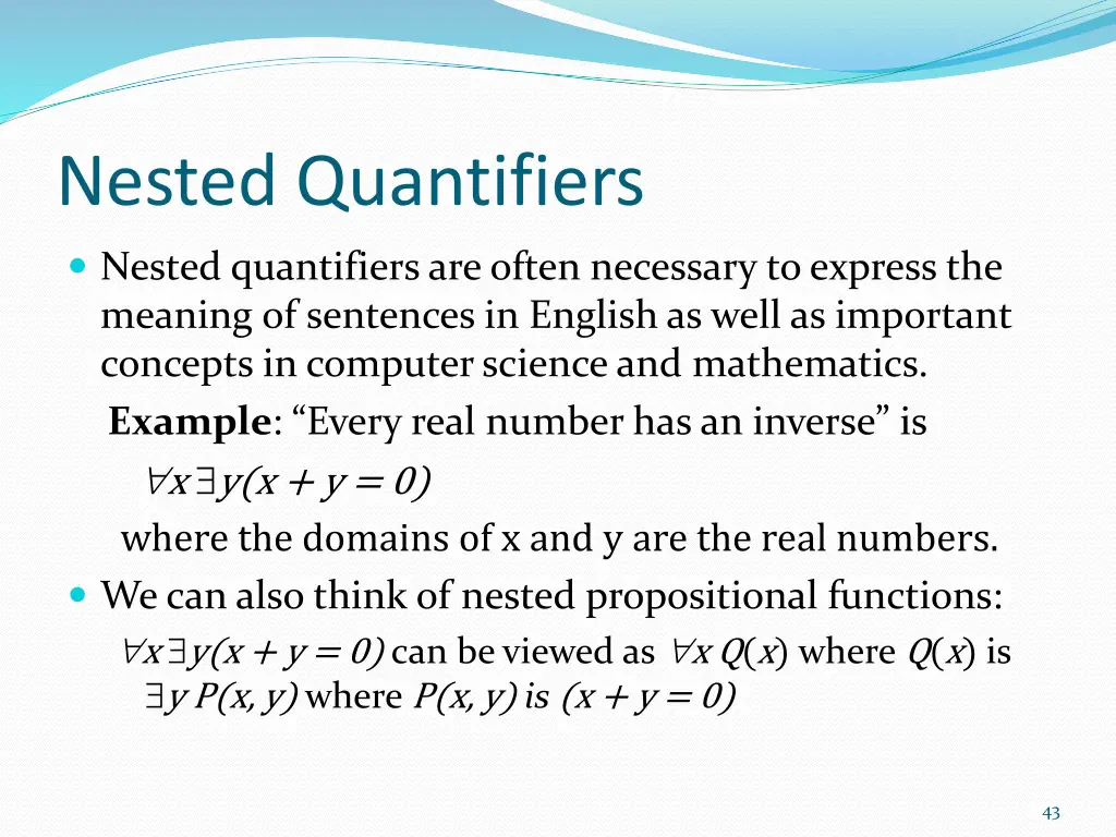 nested quantifiers