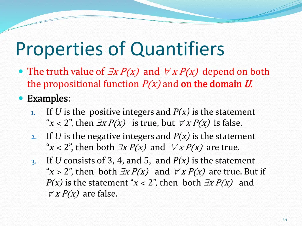 properties of quantifiers the truth value