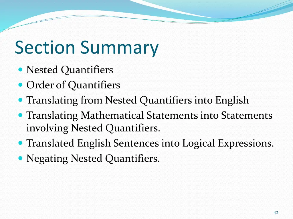 section summary 1
